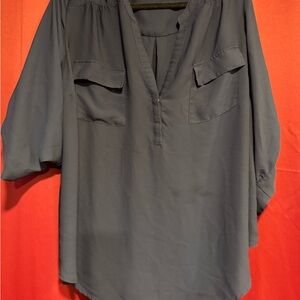 Torrid Dark Blue Blouse with Pockets